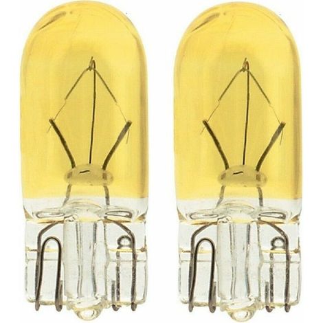 2x ampoule 24V 5W T10 W2.1 x 9.5d jaune tracteur camion éclairage universel lumière