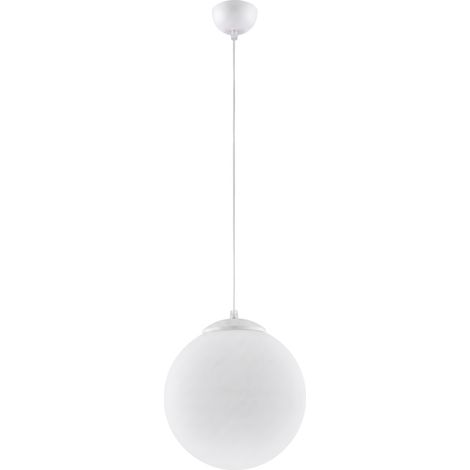 Suspensions Ugo acier/verre blanc 1xE27 30cm Sollux (1/5)
