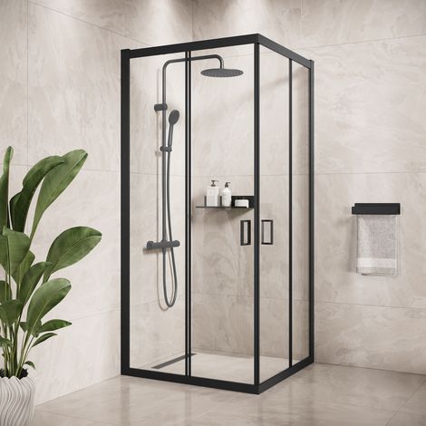 Cabine de Douche Dakota - 100 x 100 x 190 cm - Badplaats - Chrom (1/5)