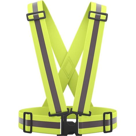 Gilet de sécurité réfléchissant haute visibilité, ajustable, pour la course à pied, le vélo et la moto.-DOU