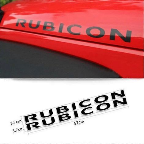 Lot de 2 autocollants pour carrosserie (avant et arrière) et capot, compatibles avec le logo Jeep Rubicon, Wrangler Unlimited, Grand Cherokee, Compass, Renegade et Patriot. (1/5)