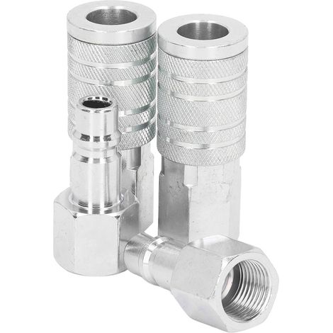 raccords pneumatiques, 2 bouchons, filetage NPT 1/2", alliage d'aluminium, tuyau d'air 300 PSI, raccords rapides, adaptateur pour outil pneumatique