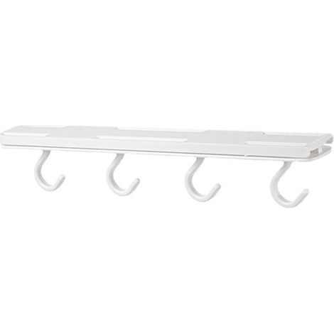 Crochets coulissants rétractables, fixation murale sans perçage, crochets adhésifs extensibles pour cuisine, support pliable à tirer, lot de crochets muraux robustes (1/5)