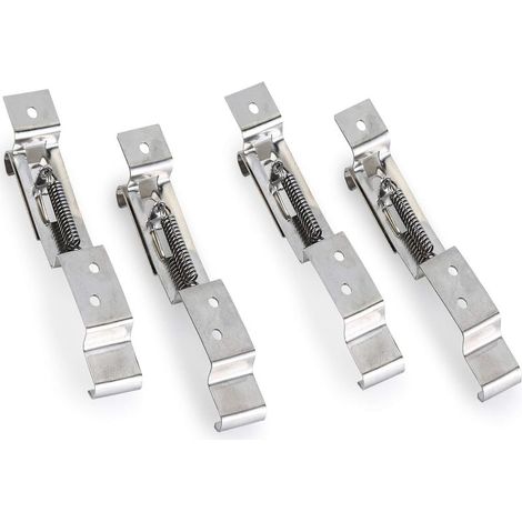 2pcs Remorque Nombre Plaque Clips Licence Support de Plaque de Fixation à Ressort En Acier Inoxydable (1/4)