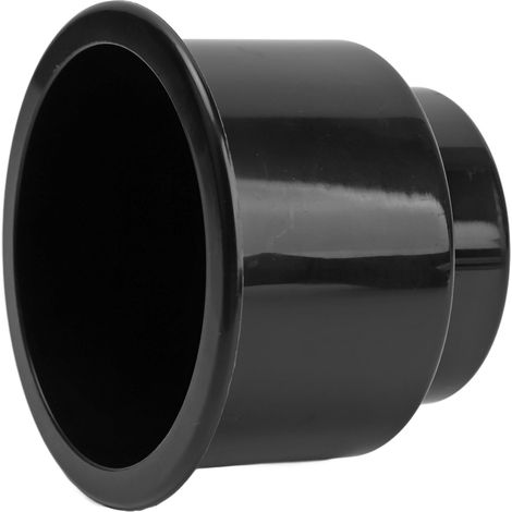 Porte-gobelet encastré avec trou d'évacuation, surface lisse et facile à nettoyer, pour camping-car, yacht ou camion (noir). (1/5)
