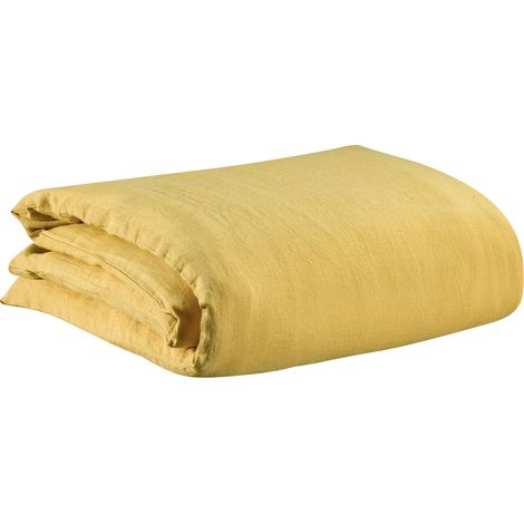 VIVARAISE - Housse de couette Zeff en lin 100% - Taille 240 x 220 cm - Couleur Absynthe