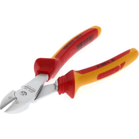 Pince coupante diagonale VDE pour fils rigides (cordes de piano) Ø max. 1,4 à 2 mm, Isolée, Électricité, Longueur 180 mm, 8316-180 H (1/5)