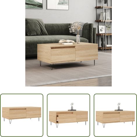Table basse chêne sonoma - Table basse Chêne sonoma 90x50x36,5 cm Bois d'ingénierie (1/5)