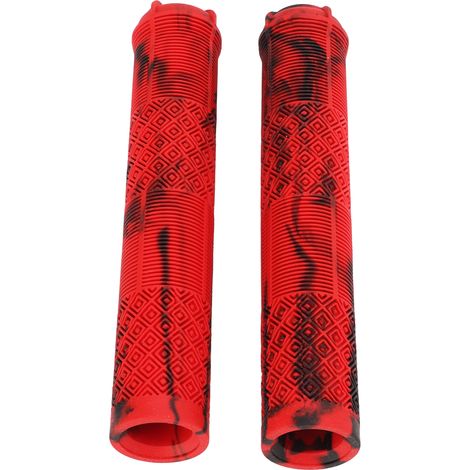 1 Paire de Poignées Vélo Antidérapantes en TPE, Noir/Rouge, Longueur 17cm, Compatible Guidon 22.2mm (1/5)
