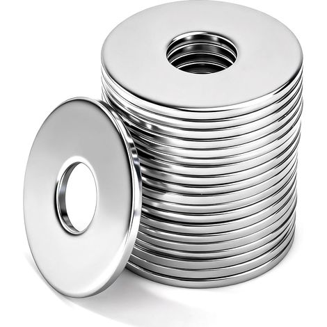 Rondelle en 304 Acier Inoxydable Rondelles Plates M8x12x1 pour Vis et Boulous et Ecrous Argent 100 Pièces (1/5)