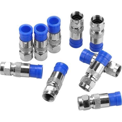 10 wasserdichte und korrosionsbeständige RG6 Snap & Seal F Kompressionsverbinder (1/4)