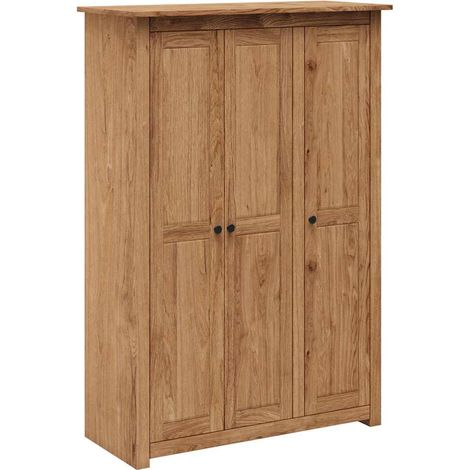 Maison Exclusive - Kleiderschrank 3-Türig 118×50×171,5 cm Kiefer