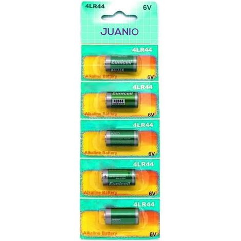 Lot de 5 Piles Alcaline Type 4LR44 6V compatibles 4AG13 476A 4A76 - Juanio - (1/2)