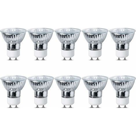 Ampoules halogènes GU10 35W dimmables – 220-240V – 360lm – 2700K blanc chaud – Lot de 10 – Installation facile (1/5)