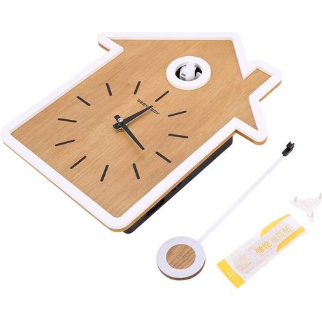Ej.Life Kuckucksuhr Moderne Einfache Nordischen Stil Design Schaukel Bericht Uhr für Schlafzimmer Wohnzimmer Schule Büro Coffee Shop Dekoration(1) A (1/5)
