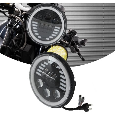 7-Zoll-LED-Scheinwerfer mit drei Linsen, universeller LED-Scheinwerfer, Motorradscheinwerfer, Umbauscheinwerfer (1/5)