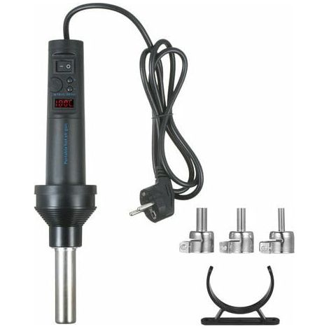 420W Mini Pistolet à Air Chaud Pistolet Thermique, écran Numérique, Température Et Débit D'Air Réglables Pour Le Bricolage, Le Thermorétractage, Le Séchage, Le Décapage De Peinture Etc (1/5)