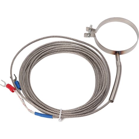 Thermocouple fileté haute précision, sonde à grande plage -50 à 400°C, pour régulateur de température, usage industriel, longueur 3 m, différentes tailles disponibles (1/5)