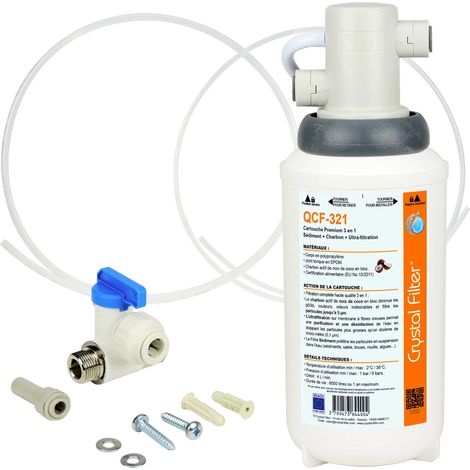 Kit de filtration QCF-3001/321 - Tête quick-change et Filtre UF+charbon actif QCF-321 (1/5)