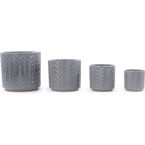 Vaso da fiori in ceramica grigio cenere Ø24,5 cm MODENUIT (1/5)