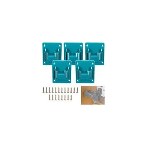 Lot de 5 supports de rangement pour perceuse – Compatible avec batteries lithium-ion 18 V – En plastique ABS robuste – Fixation murale incluse (20 vis) – Organisation optimale des outils (1/5)