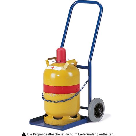 Rollcart Propangasflaschenroller 50kg Traglast für 1 Flasche Ø300mm Luftbereifung