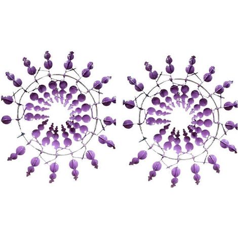 Moulin à vent cinétique en métal Purple Magic, idéal pour la cour et le jardin. (1/5)