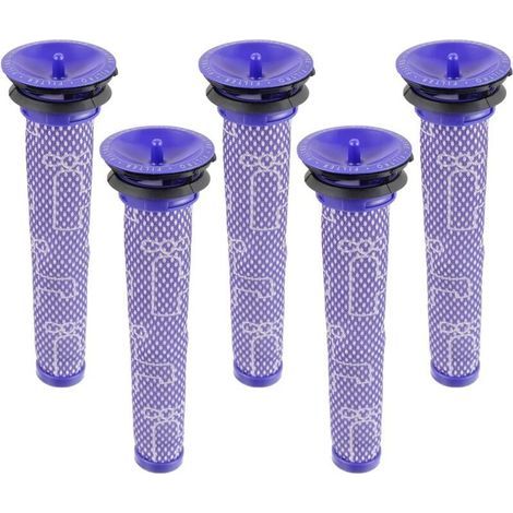 5 Packs Filtre pour Dyson,Remplace Filtres pour Dyson V7 V8 V6 aspirateur, DC58 DC59 DC62 DC74 Pré-filtres (1/4)