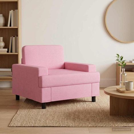 vidaXL Poltrona Rosa Tessuto (1/5)