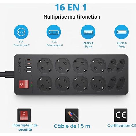 Power Strip with USB C (1/3)