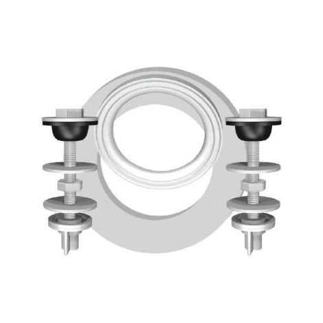 Accessoires WC kk-pol kpl0/b joints et vis blanc (1/3)