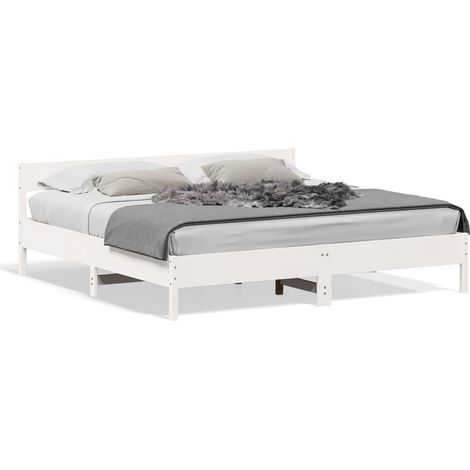 Maison Exclusive - Giroletto senza Materasso Bianco 200x200 cm Legno Massello Pino