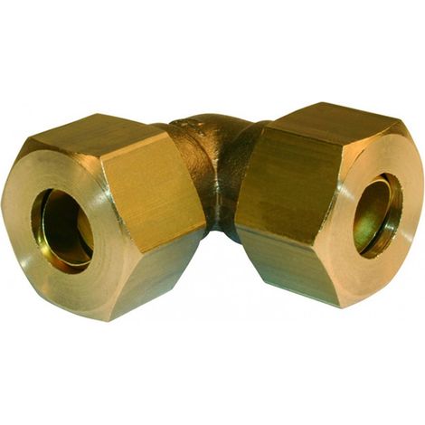 Raccordo curvo biconico D.12 in ottone a 90° per tubo rame QUICK PLOMBERIE