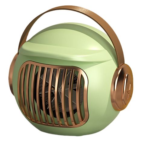 Mini calefactor auxiliar portátil de 500 vatios, apto para acampada (uso en interiores), con protección antivuelco (verde). (1/4)