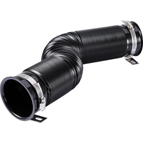 76mm Tuyau d'admission d'air avec Pince de Montage,Modifié Prise D'air Tuyau Flexible Pour Voiture,Conduit d'admission d'air,Tuyau Rétractable Jusqu'à 1m (1/5)