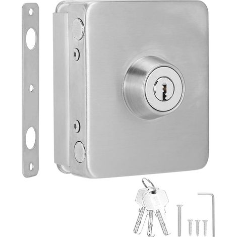 Loquet de serrure de porte carré en verre simple (1/5)