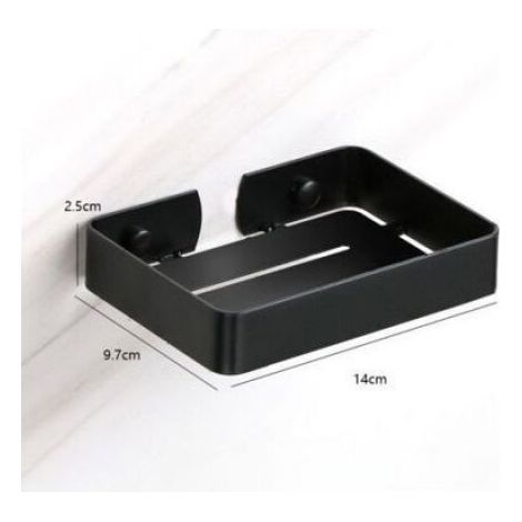 Porte Savon - Acier Inoxydable 304 - Murale Pour Douche Et Salle De Bain - Noir - 1 Pièce (1/5)