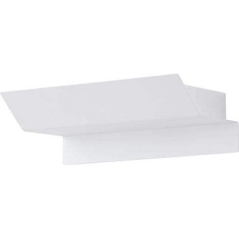 Lampada da parete applique da parete per casa lampada da parete per esterni lampada da ingresso, 2 lampadine antispruzzo IP44, acciaio bianco, LED 2,5W 360Lm bianco caldo, LxHxP 21x6,5x10,5 cm (1/5)
