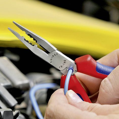 KNIPEX 13 01 160 Pinza combinata per elettricisti e cablatori rivestiti in resina sintetica atramentata nera 160 mm