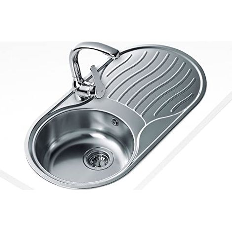 Lavello - Teka - DR 80 1C 1E - 1 vasca - Quadrato - Grigio (1/2)