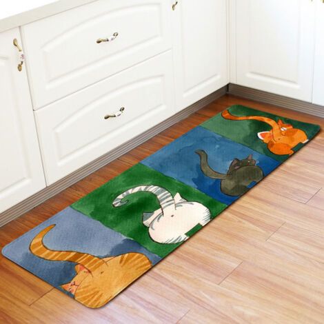 royaluxe-Tapis de sol de style japonais avec chats mignons , Paillassons pour l'entrée de la maison, tapis de salon, tapis de salle de bain, 40×120cm (1/4)