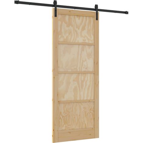 Maison Exclusive - Schiebetür Natur 86 x 211 cm Massives Kiefernh