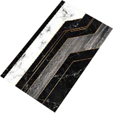 Tappeto da bagno antiscivolo Tappeto da bagno assorbente - Tappeto da bagno asciugatura rapida per la casa (Marmo nero e bianco, 4060) (1/5)