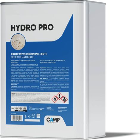 Camp HYDRO PRO, Idrorepellente Protettivo Anti-vegetativo, a effetto naturale, per pietra, cemento, cotto e materiali assorbenti