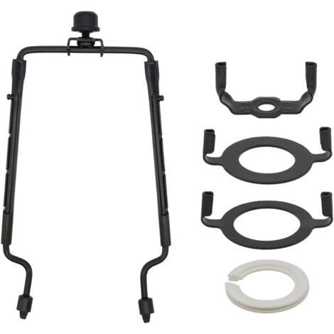 1 Kit Abat-jour Harpe, Hauteur Réglable 20,3 Cm, Métal Noir, Adaptateurs E14 E26 E27, Pour Lampe De Table