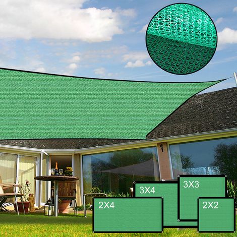 Voile d'ombrage extérieur respirant, protection solaire pour plantes et fleurs, filet anti-UV pour patio, 3x4 mètres. (1/4)
