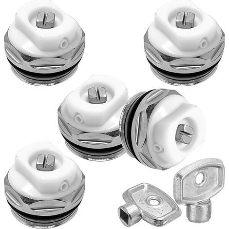 valves de purge de radiateur de 1/2" avec 2 clés de purge (1/3)