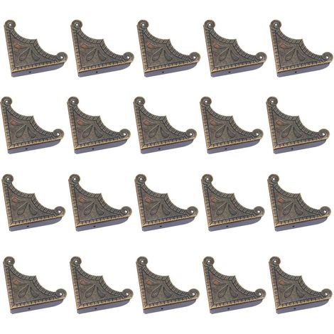 d angle en bronze pour meubles et boîtes à bijoux lot de 20