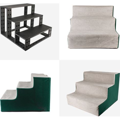 Escalier amovible pour chien, durable, pratique et antidérapant, rampe/échelle pour lits hauts, canapés, chiens de petite, moyenne et grande taille, chats (1/3)
