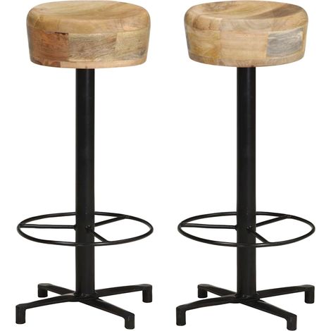 Barhocker 2 Stk. 76 cm Mango Massivholz